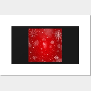 Visions of Red and Snowflakes Posters and Art